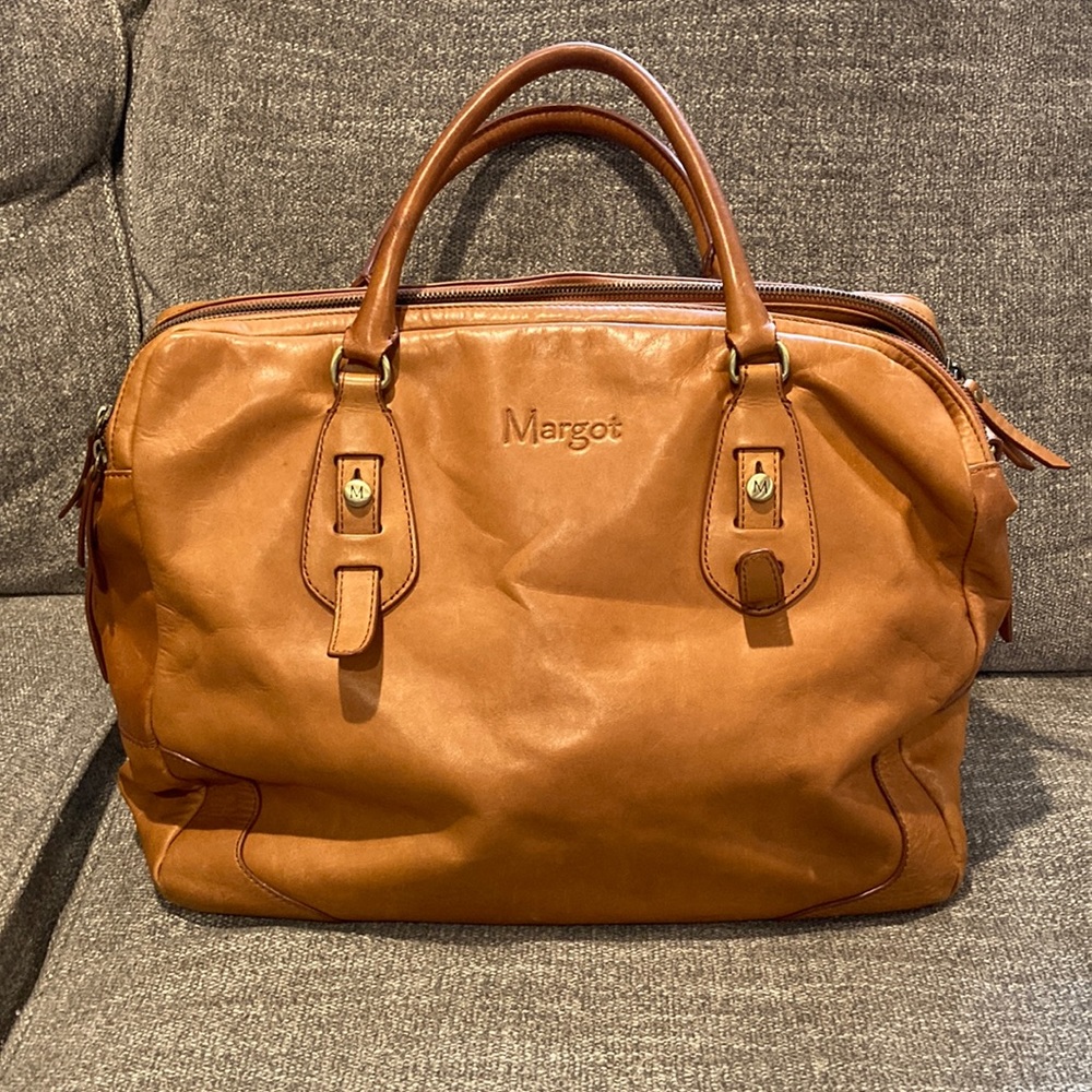 Margot Leather Weekend Messenger Bag